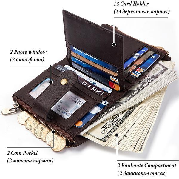 GenuineLeather Anti-theft Retro Wallet mySite
